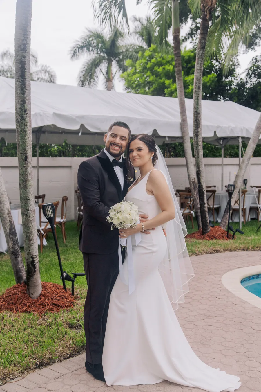 Bride and groom celebrating after their vows — Chris and Laura wedding