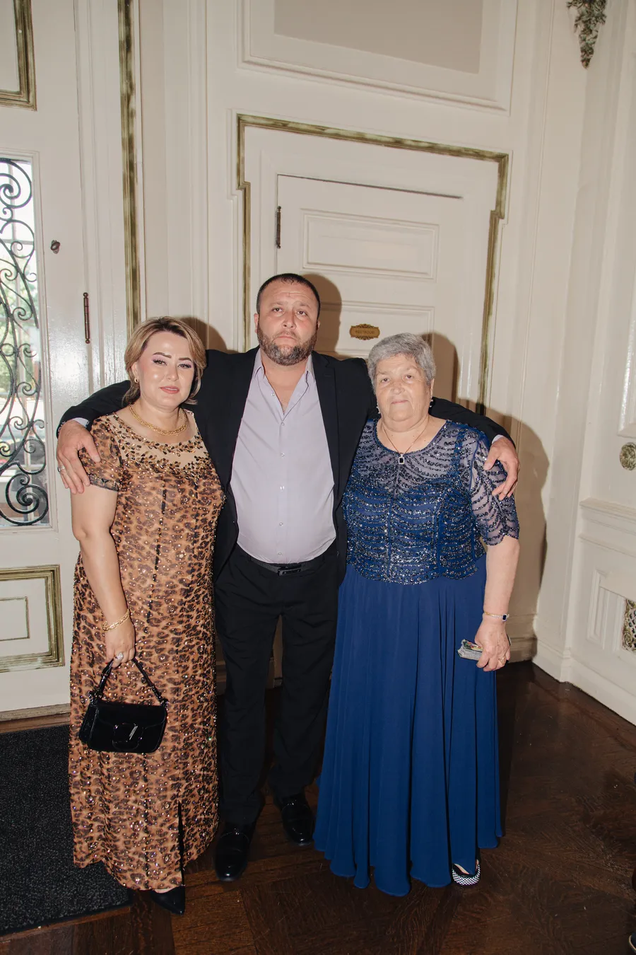 Formal guest portrait inside the reception hall — David and Katia wedding