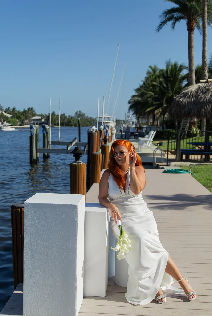 Bride laughing during a sunny outdoor portrait — Alexander and Olga wedding