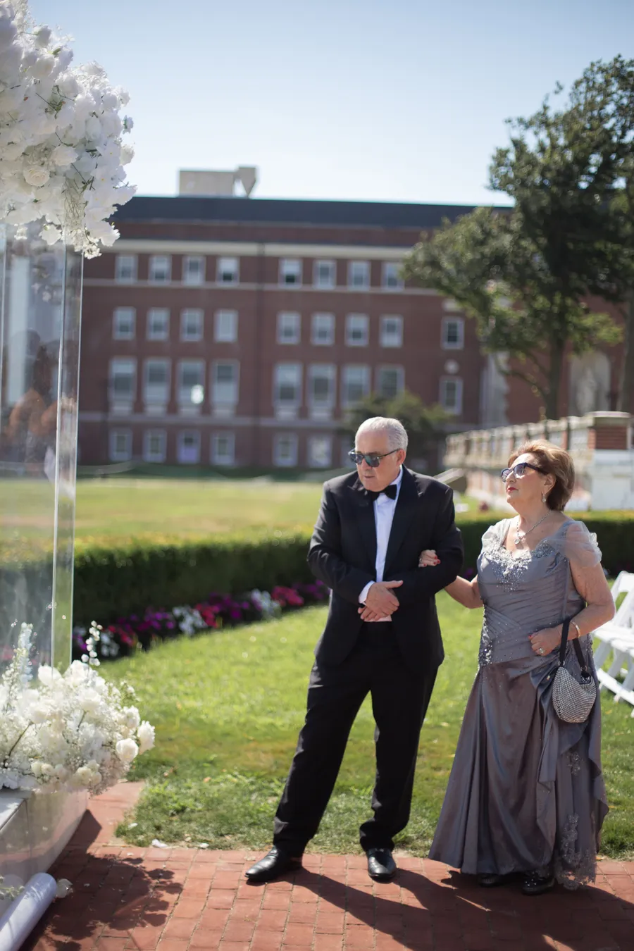 Bride and groom sharing their first look — David and Katia wedding