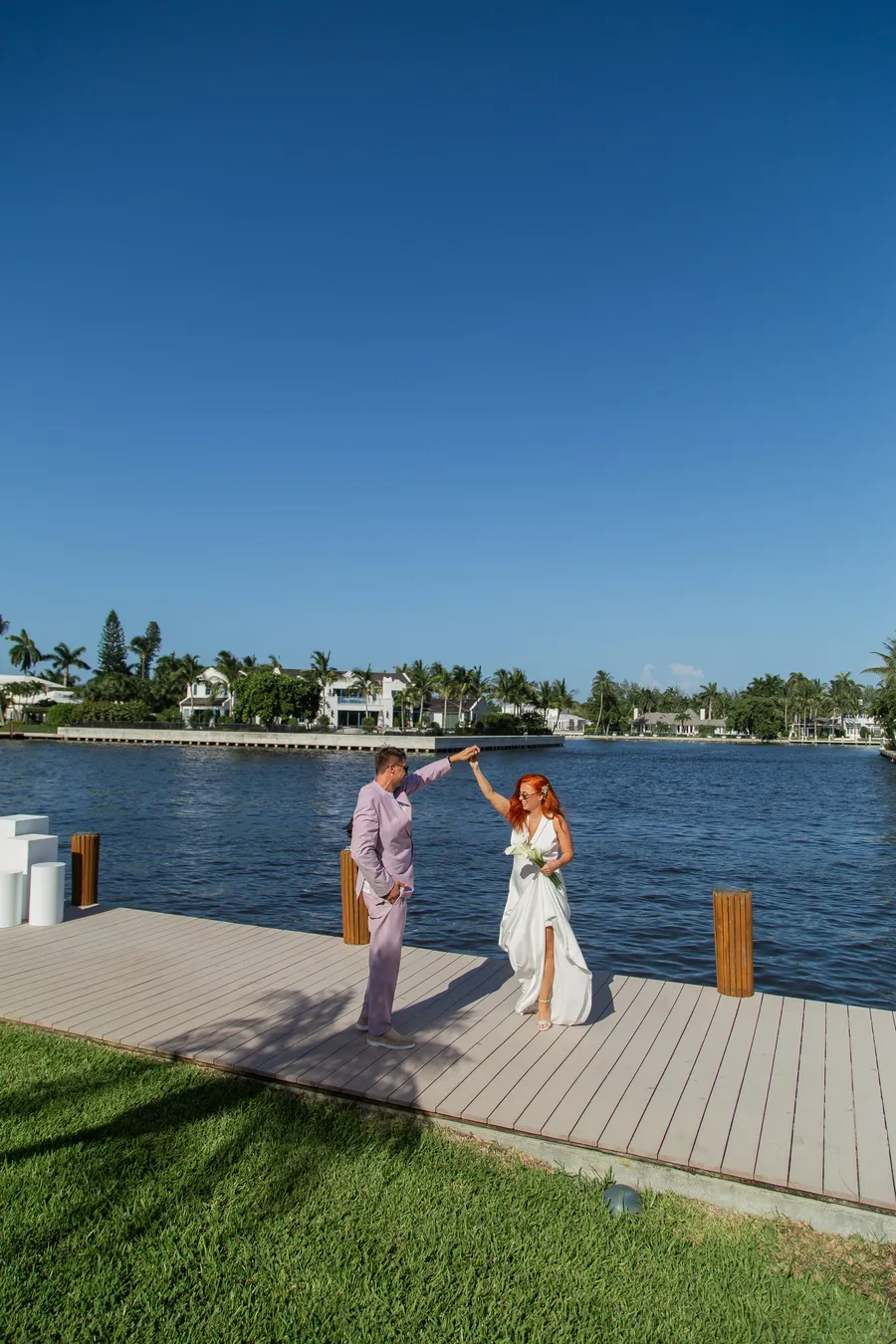 Bride laughing during a sunny outdoor portrait — Alexander and Olga wedding