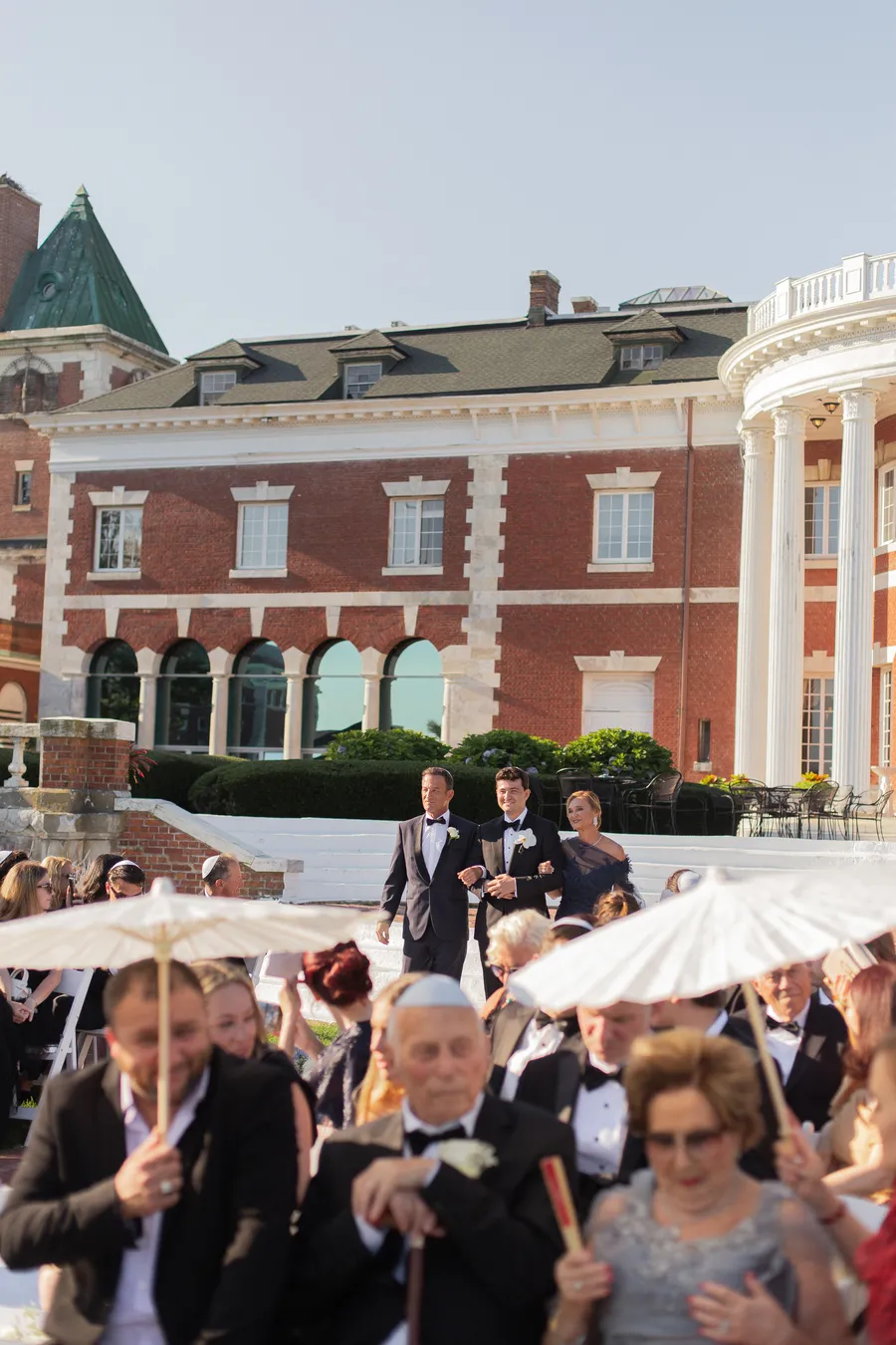 Historic estate exterior before the wedding ceremony — David and Katia wedding