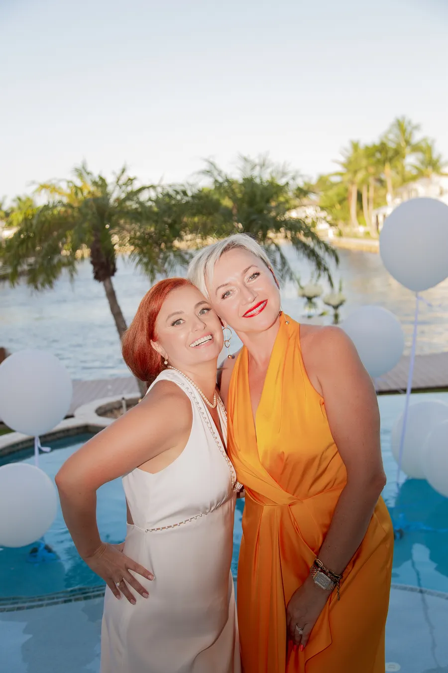Guests gathering for an intimate waterfront wedding — Alexander and Olga wedding