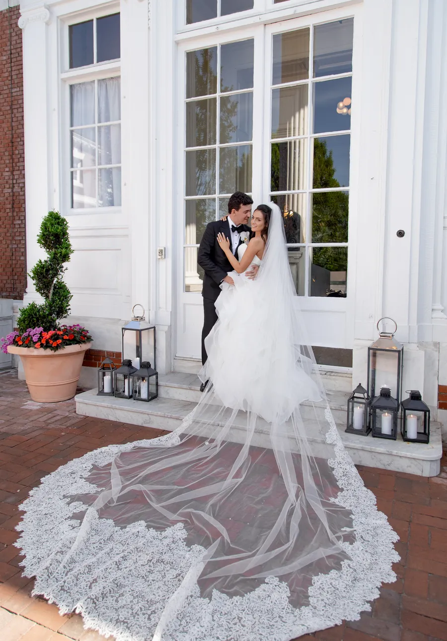 Formal guest portrait inside the reception hall — David and Katia wedding