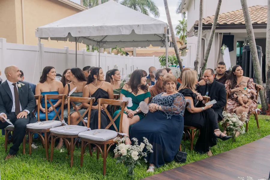 Groom waiting at the ceremony aisle — Chris and Laura wedding