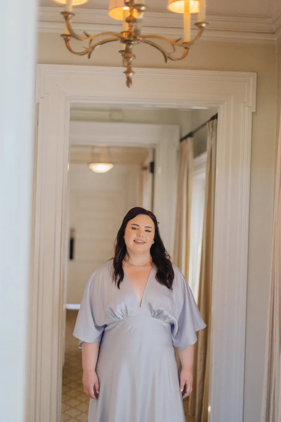 Bride sharing a quiet preparation moment with family — David and Katia wedding