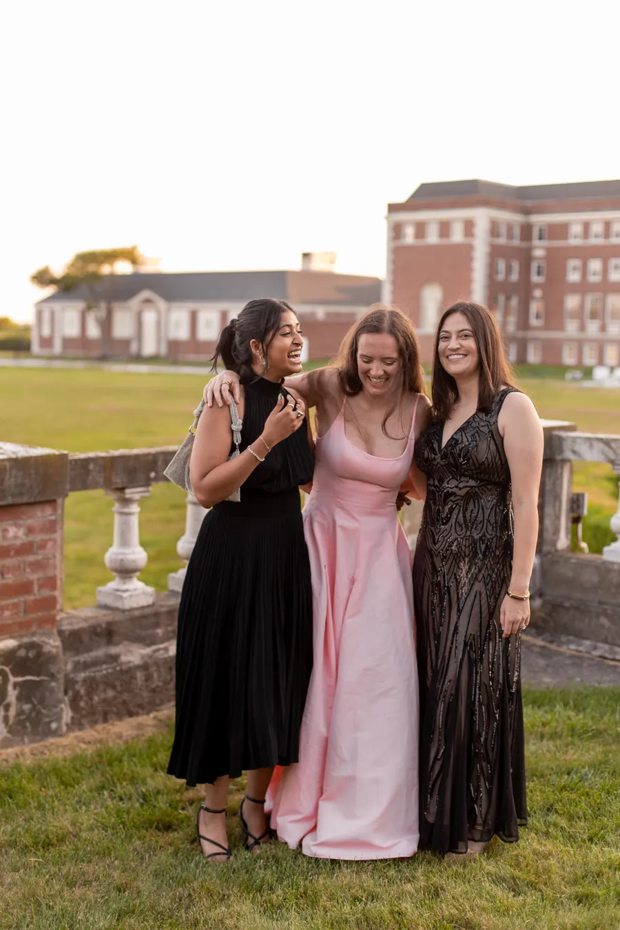 Bridesmaids celebrating after the ceremony — David and Katia wedding