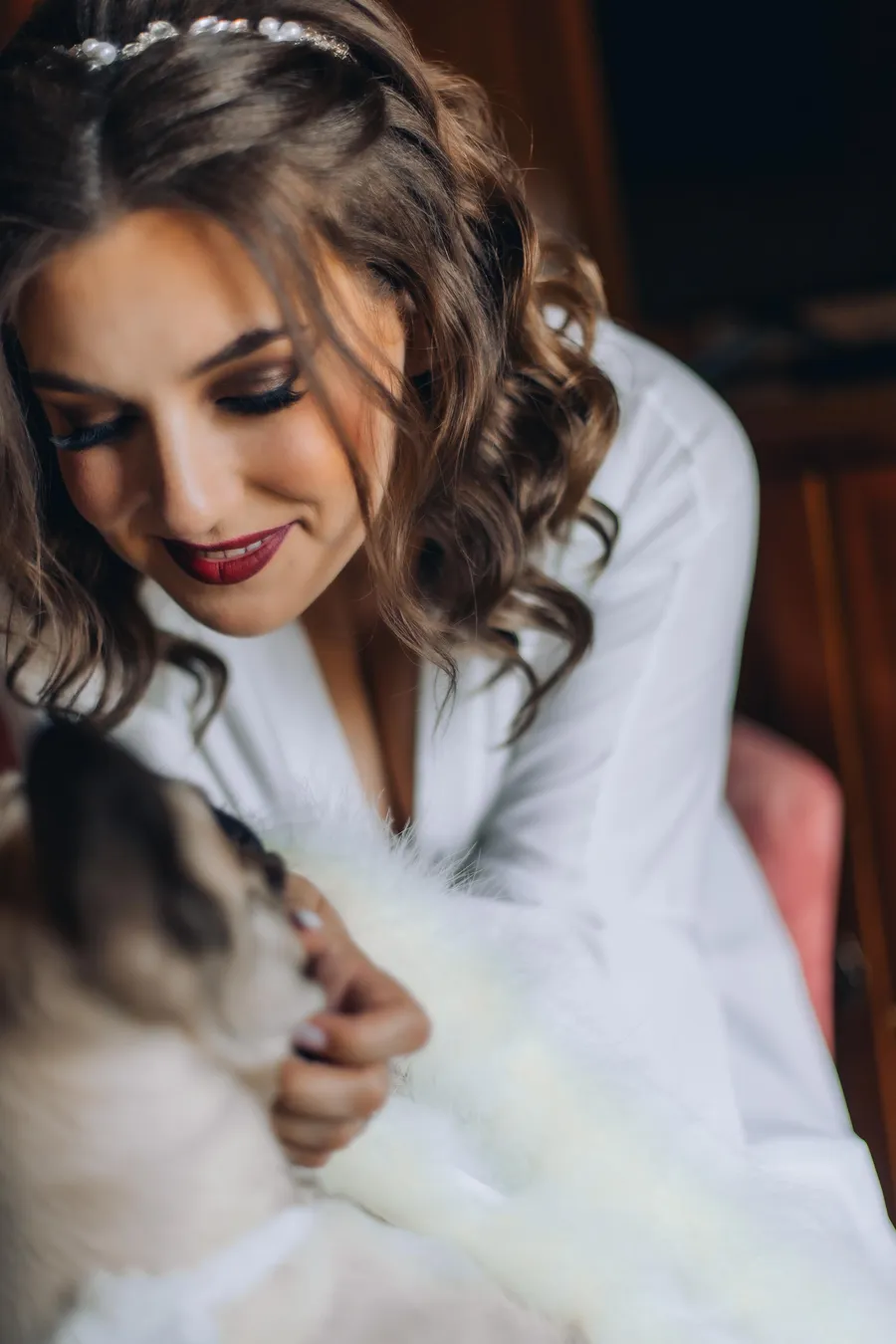 Bride getting ready with family before the ceremony — Mattia and Yulia wedding