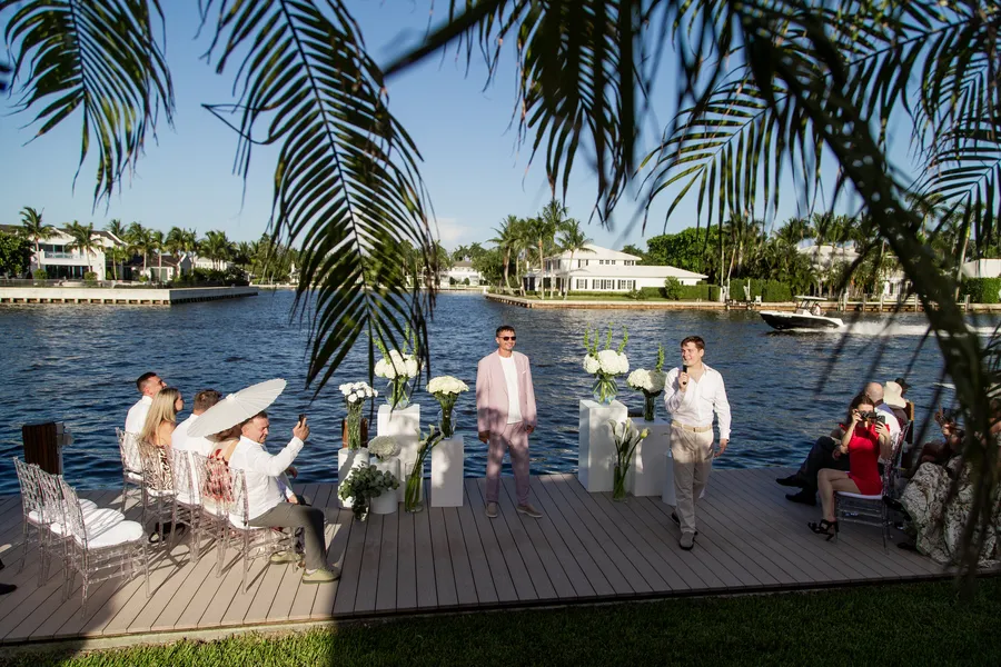 Candid family moment beside the pool — Alexander and Olga wedding