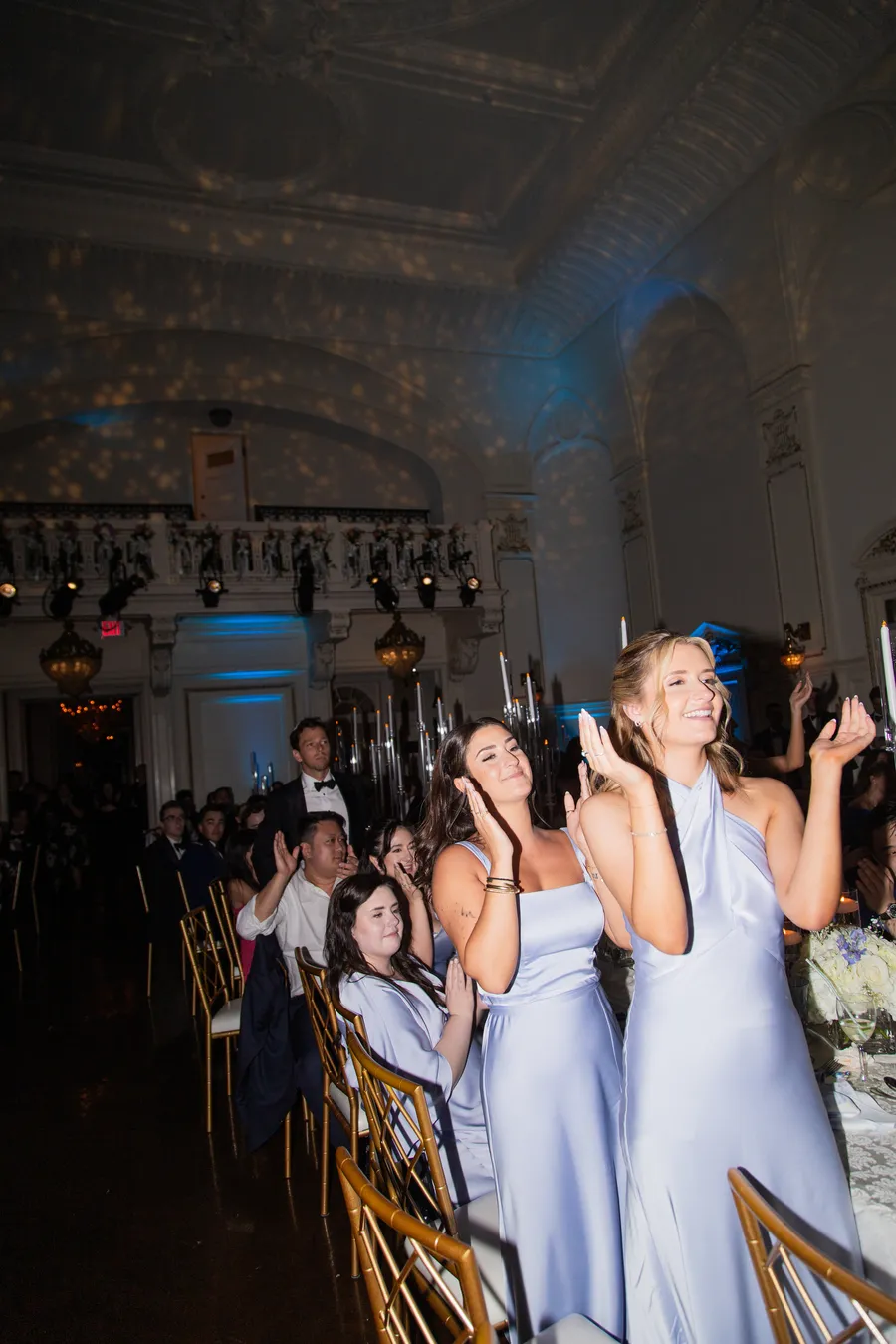 Wedding guests cheering on the dance floor — David and Katia wedding
