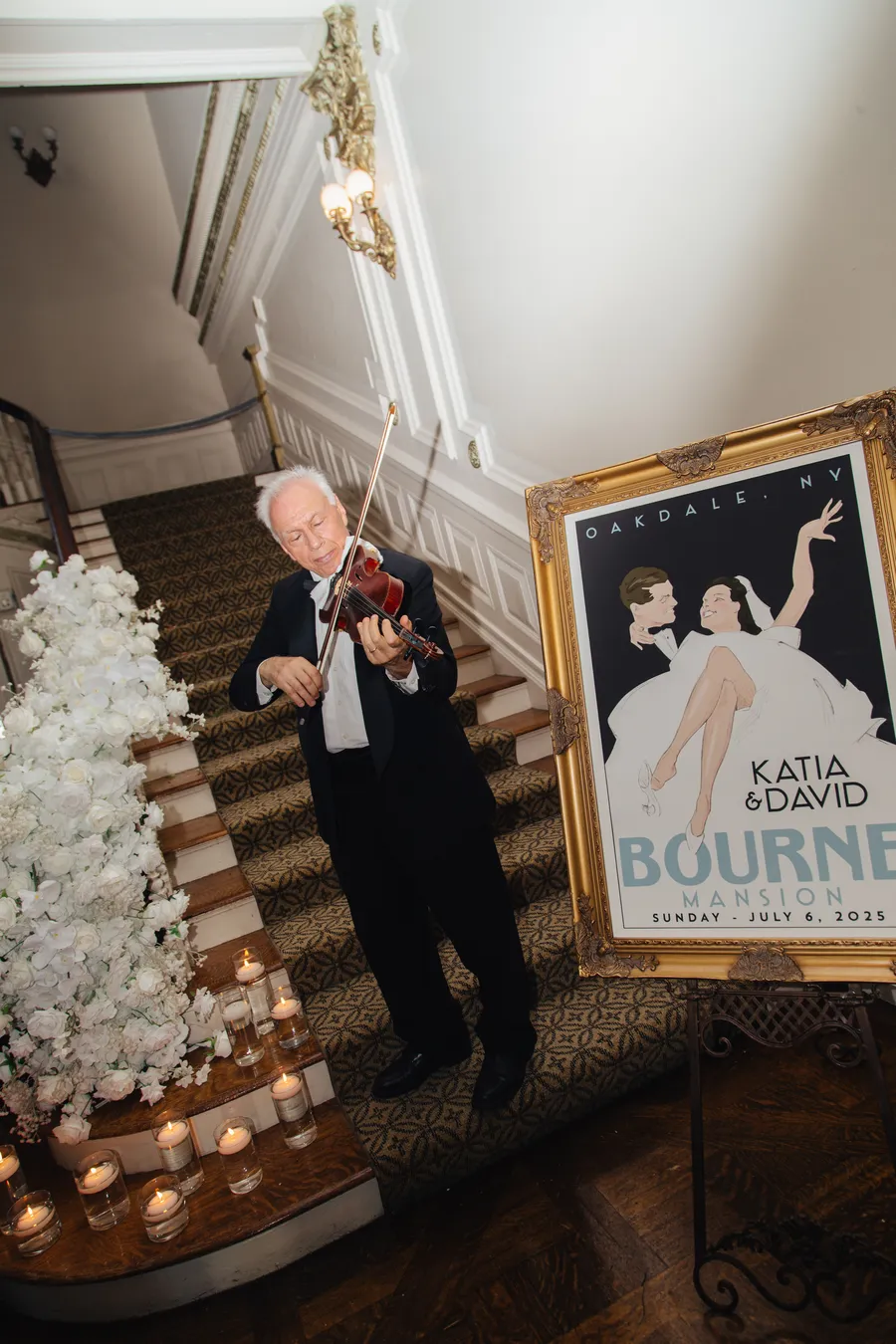 Formal guest portrait inside the reception hall — David and Katia wedding