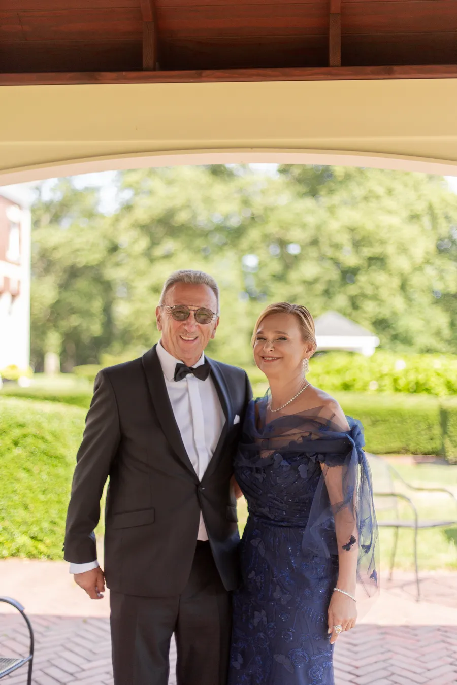 Bride sharing a quiet preparation moment with family — David and Katia wedding