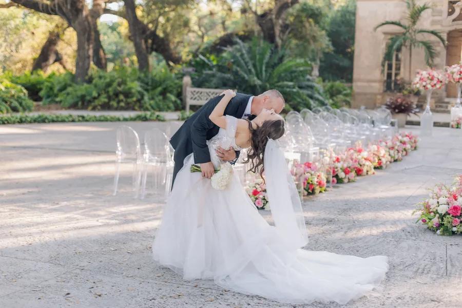 Bride posing in an elegant historic courtyard — Steven and Iryna wedding