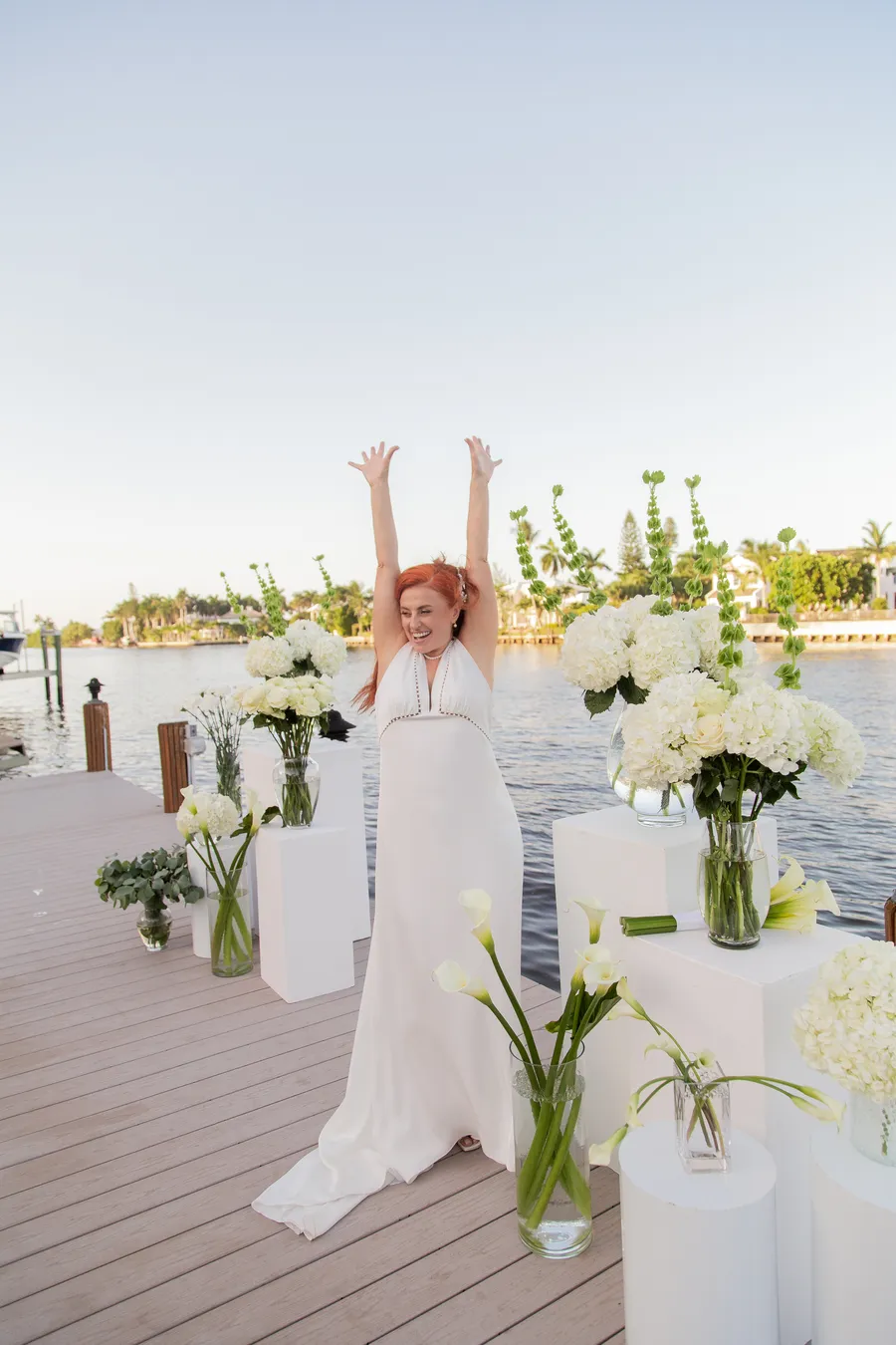 Bride laughing after the ceremony — Alexander and Olga wedding